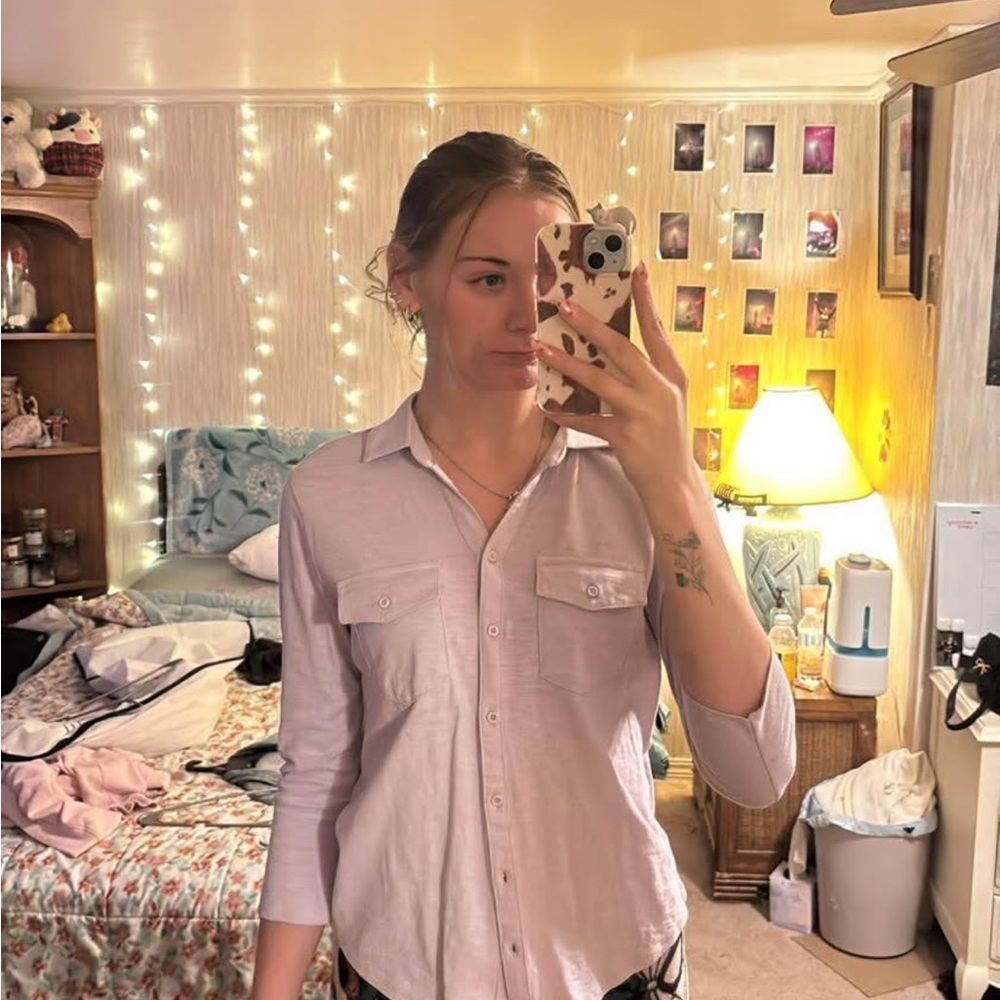 Light purple half sleeve top